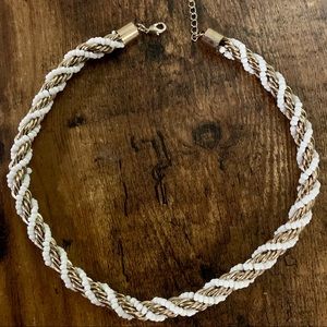 Woven Rope-Twist Collar Necklace